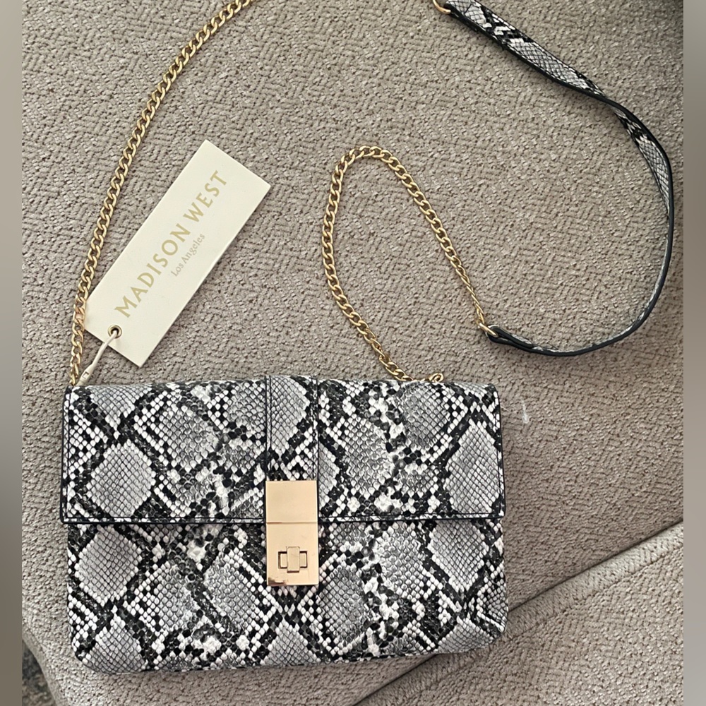 Beautiful snake skin purse or clutch. NWT